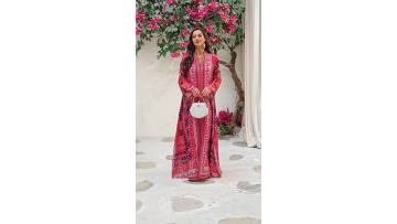 Floral Print Dubai Abaya Dress for Muslim Women