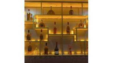 Custom Cabinet iron work European Style Wall Mounted Living Room supermarket bar Display Storage wine rack1