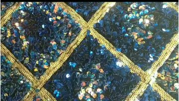 2020 Multicolor Stretch Velvet Embroidery Sequin  Embroidery Jacquard Fish Scale Fabric1