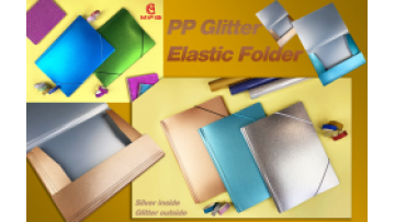 glitter elatic folder