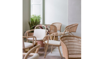 Hot sale Free sample commercial furniture  cafe  wood and rope handmade kitchen dining  restaurant chairs1