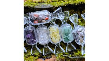 Candy Raw Chip Gemstone Pendant collection