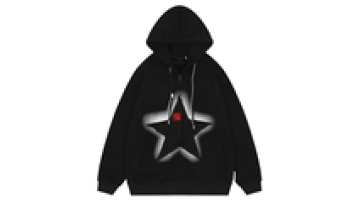 Custom star applique zip up hoodie1