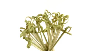Disposable Bamboo Fruit Forks, Handmade Knot Decorative Salad Skewers1