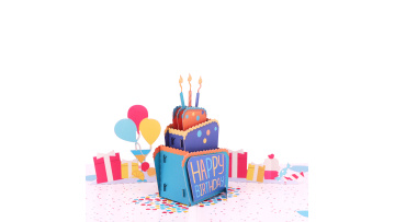 Birthday Cake Pop Up Card