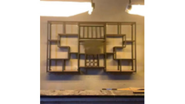 European Style iron work Custom Cabinet Wall Mounted  supermarket Living Room bar Display wine  Storage rack1