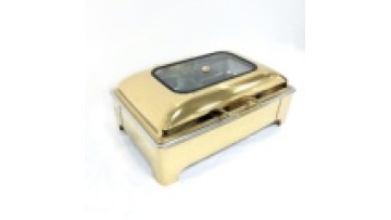 YITIAN Hotel Restaurant Commercial Electric Food Warmer - Stainless Steel Buffet Set with Chaffing Dish (Silver/Gold)1
