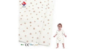 High Quality 100% Cotton Dot Pattern Printed Woven Cotton Crepe Muslin Fabric for Kid Garment Sleepwear1