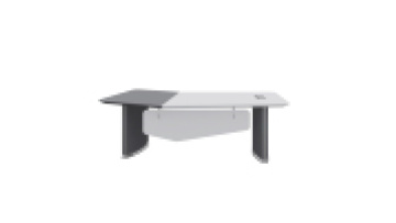 Splicing White Gray Minimalism Irregular Desk  Ergonomic with Baffle Minimalist Style Manager Desk Staff Desk1