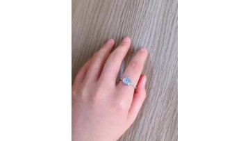 New Fashion diamond silver Wedding Eternal Love Heart ring For Women Girls1