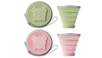 Bpa Free Portable Travel Folding Drinking Cup Camping Silicone Collapsible Cup With Lid Foldable Collapsible for travel1
