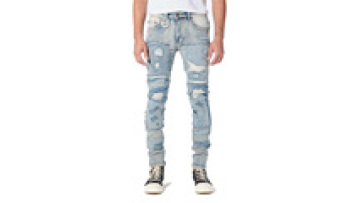 High Street Men Straight Leg Jeans Distressed Jeans Men Denim Trousers Custom Ripped Jeans1