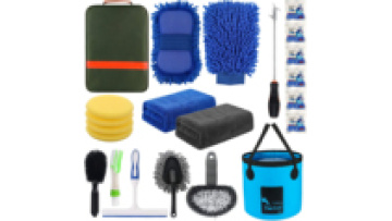 Professional car wash Products Microfiber Cloth Towel Tire Digger Brush Clean Vehicle Car cleaning kit1