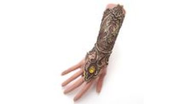Wedding Bride Gloden Rhinestone Gloves Lace Bridal Dress Luxury Long Fingerless Accessories Party vintage gloves with ring1