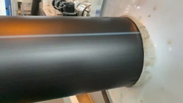 450 PE pipe extrusion line running