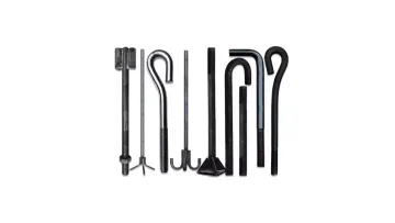 Carbon Steel High Tensile Grade 4.8 8.8 Black Zinc HDG Half Thread L 7 J 9 Shape Anchor Hook Foundation Bolt1