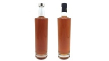 700ml custom flat shoulder screw top vodka whiskey glass bottle1