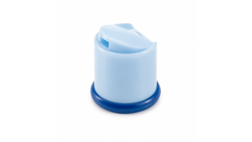 24/410 Light Blue Plastic Disc Top Cap With Skirt