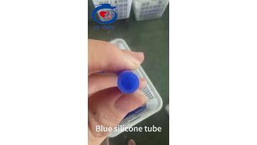 Blue silicone tube