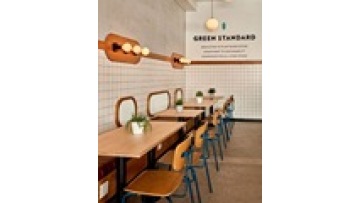 Factory cheap price fashion commercial modern wooden furniture cafe  wood and metal  restaurant dining kitchen  table1