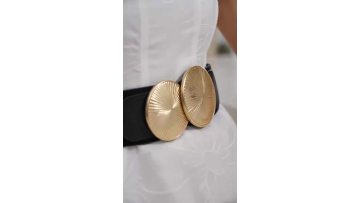 Women's wide elastic belt elastic strap dress