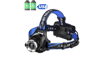 High Power USB Rechargeable Red Light Headlamp Led T6 Head Lights Camping Mining 18650 Lithium Aluminum Head Torch Headlamp1