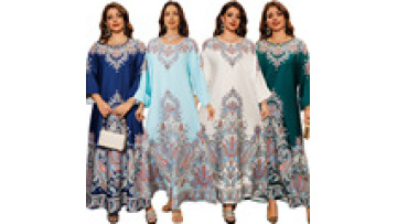 2024 Wholesale New Arrival Printing Abaya Robe Hot-Fix Diamond Dubai Abaya for Muslim Women1
