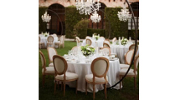 Free sample Promotion customization  bamboo joint Stacking Outdoor Garden restaurant Banquet Hotel Iron Wedding Metal chairs1