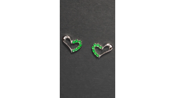 Novel Design High-End Quality Genuine Jadeite Jade 18K White Gold Full Green Color Icy Jadeite Stud Earrings1