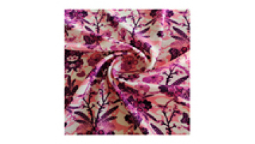 2024 new high quality rose Red chiffon designs printing floral print chiffon dress of decoration1