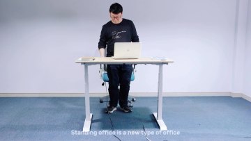 Contuo Adjustable Height Sit To Stand Office Furniture  Table Electric Lift Desk With Dual Motor1