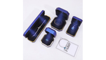 Hanhong wholesale custom logo paint jewelry packaging box bracelet earrings pendant Velvet necklace ring red blue jewellery box1