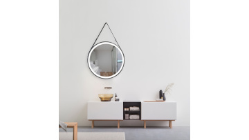 Black Round Mirror With Belt