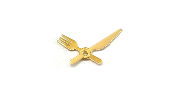Fork and knife watch hands
