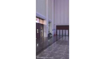 the large LED display screen in hospital lobby