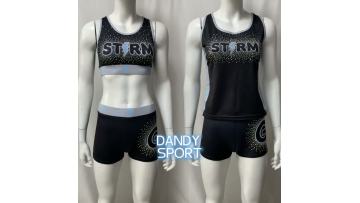 Black and silver cheer practice wear
