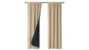 Solid Thermal 100% Blackout Window Curtain Hotel Panels Heat And Full Light Blocking Drapes Black Curtain For The Living Room1