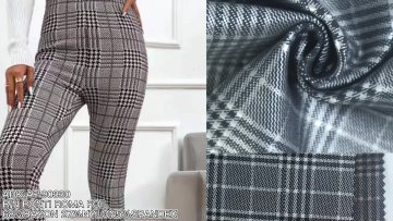 High quality foil ponte de jersey knit rayon nylon spandex nr roma fabric for trousers1