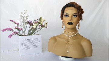 Short Black Curly Wigs For Black Women None Lace Machine Made Pixie Cut Finger Wave Human Hair Wigs1
