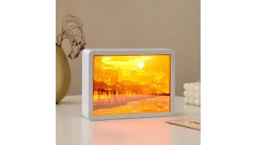 Girls Room Decoration Two-in-One Multi-Function Mirror Paper Carving Night Light1