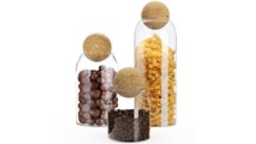 Wholesale Storage Jars Glass Jar wooden Lid High Borosilicate Glass Kitchen Storage with wooden ball1
