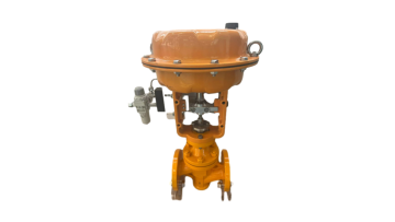 Pneumatic fluorine lined control valve
