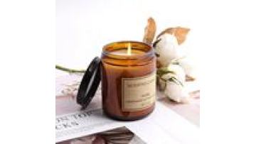 Clear Amber 4oz 8oz 16oz Straight Sided Luxury Empty Glass Candle Jar with Lids for Glass Candle Packaging1