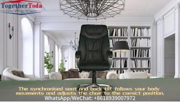 Synthetic leather boss chair