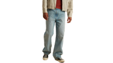 High Quality Custom Straight Plain Light Blue Casual Simple Loose Denim Jeans For Men1