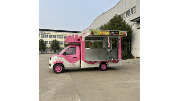 Fried snacks and food truck display