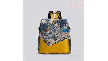 Lightweight printed backpack with pockets