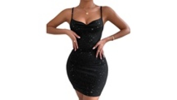 Wholesale Sexy And Club  Girl's Elegant  Bodycon Slim Criss-Cross Dresses For Women1