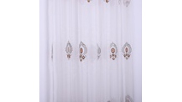 Hot sale classical european luxury embroidery sheer curtain latest design white  sheer curtain living room1