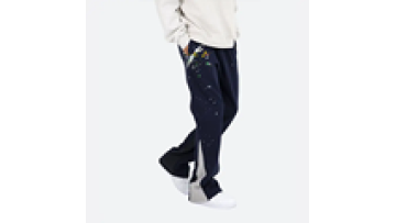 OEM Fashion Custom Logo Jogger Spray Paint Men's Pants Loose Running Gym Sport Track Outdoor Sweatpants Men's Pants & Trousers1